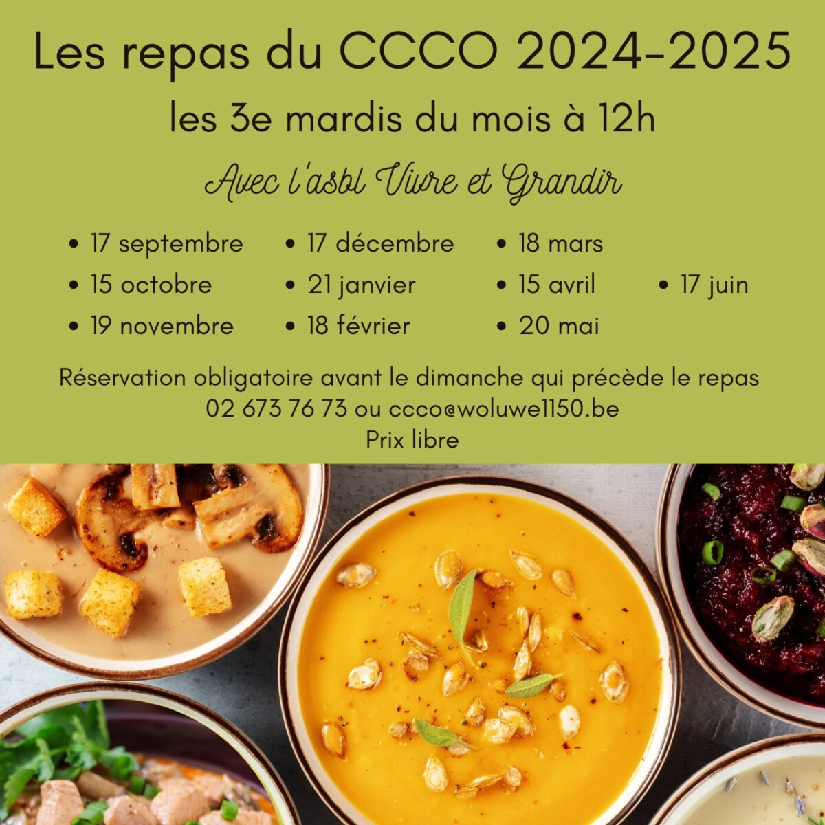 Repas du CCCO avec Vivre et Grandir