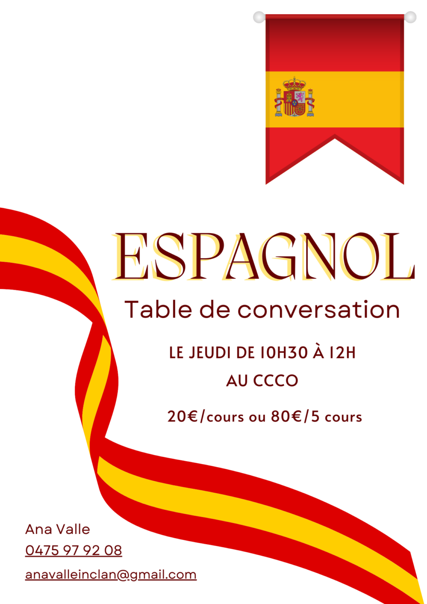 Espagnol Table De Conversation Centre Communautaire Du Chant D Oiseau