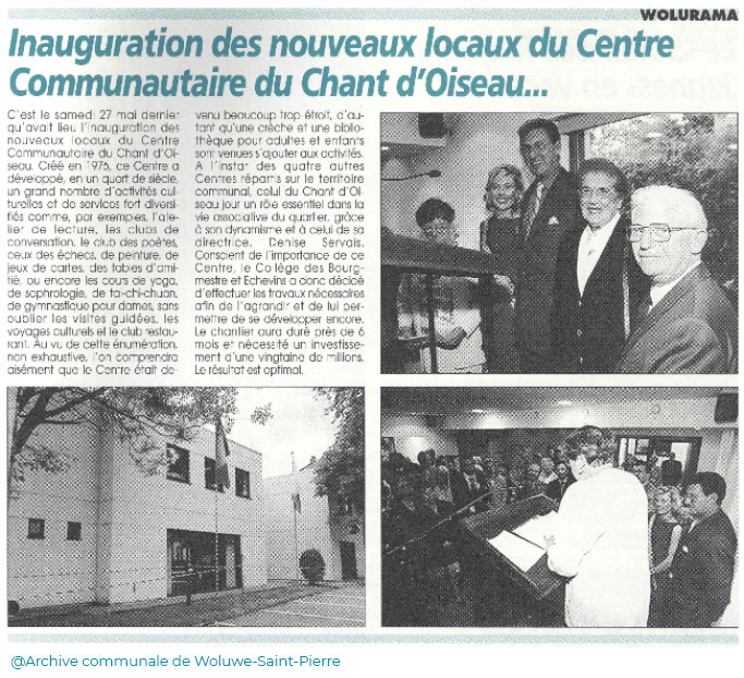 Inauguration des nouveaux locaux du Centre Communautaire du Chant d'Oiseau