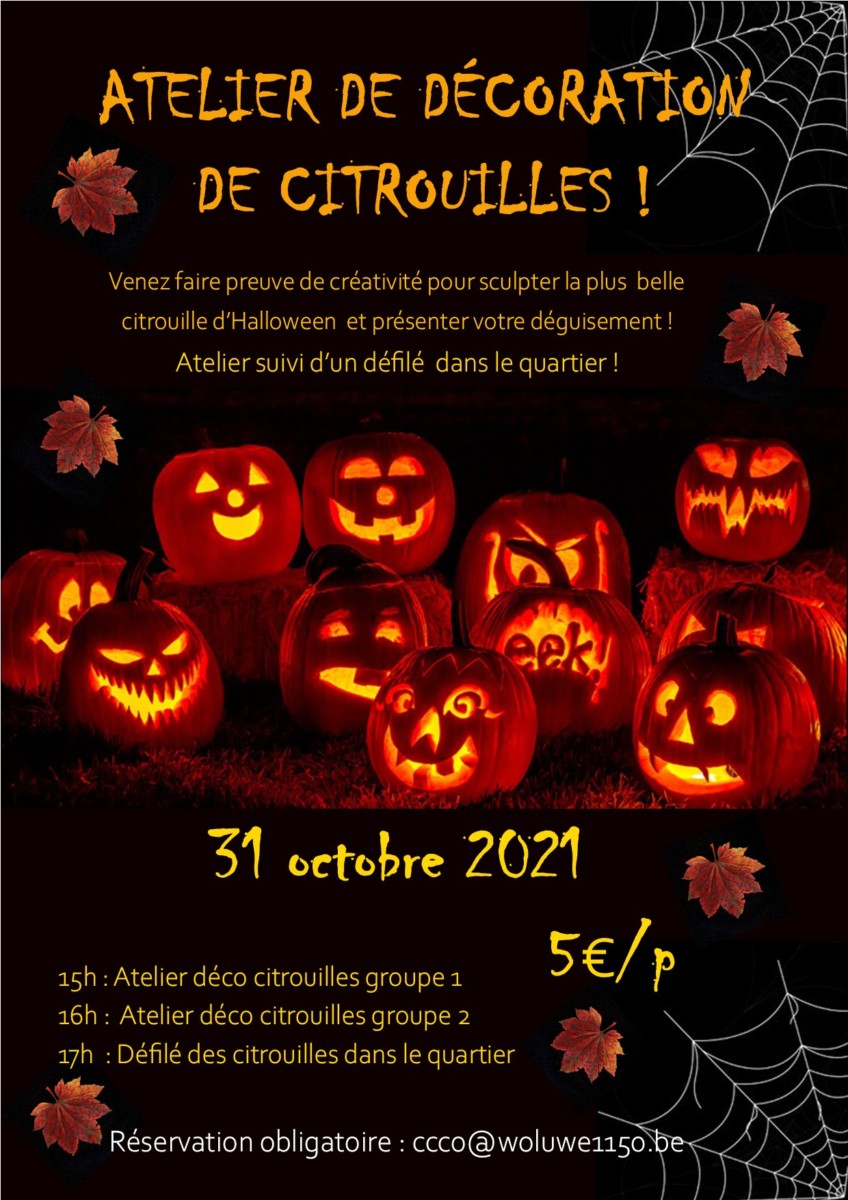 affiche Halloween atelier citrouilles