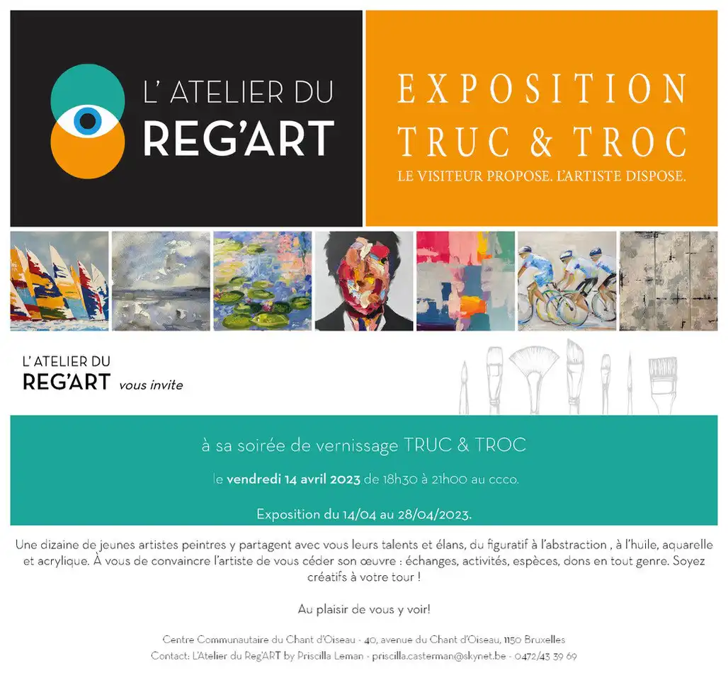invitation vernissage atelier du Reg’Art
