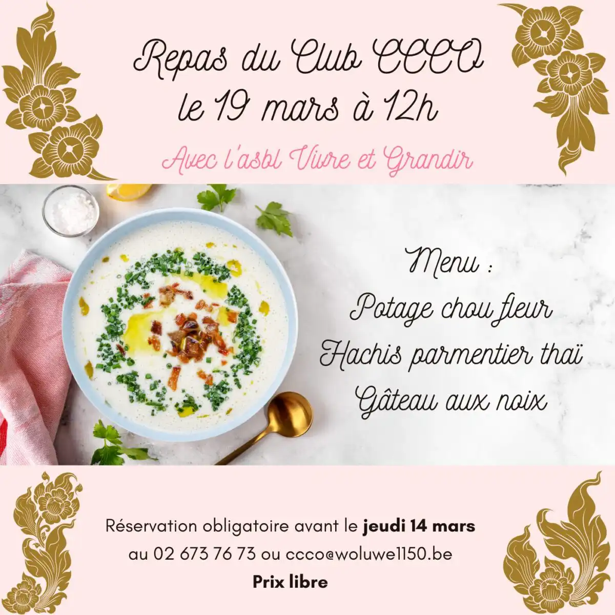 Repas Club CCCO mars 2024