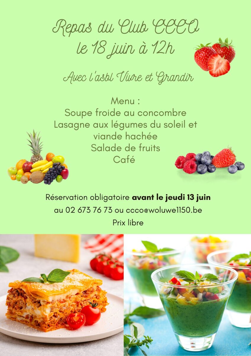 Repas Du CCCO Du 18 Juin Centre Communautaire Du Chant D Oiseau