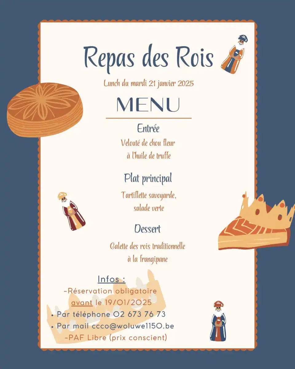 Menu repas janvier 2025