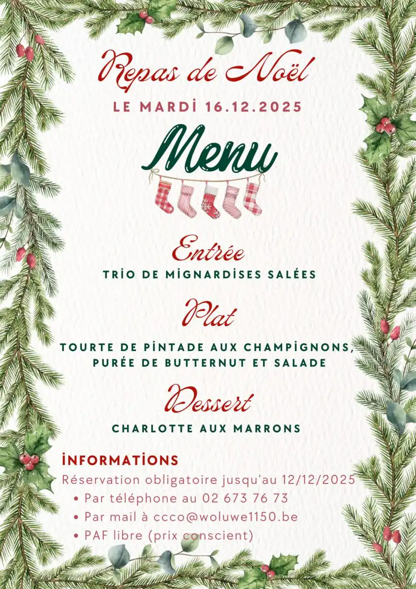Menu Lunch Noel 2025